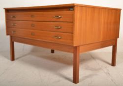 Mamba - A retro 20th Century teak wood architects plan of chest of drawers. The large, wide and deep