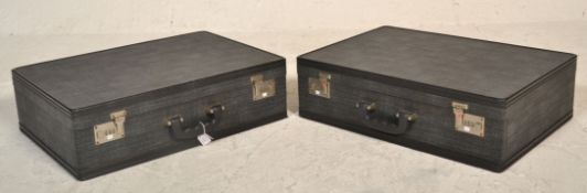A matching pair of watch salesmen briefcases Friedrich Kling. One case full fitted with watch case /