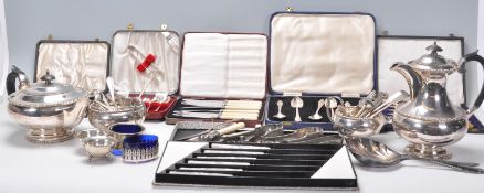 A good collection of vintage silverplate wares dating from the early 20th Century to include a