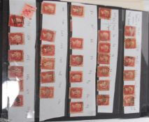 A good collection of stamps to include VIctorian penny reds having various strike marks. Half Penny,