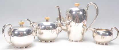 An American early 20th Century believed silver sterling 4 piece tea / coffee service by Barbour