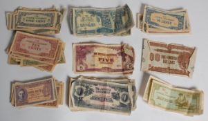 A group of assorted banknotes dating from the early 20th Century to include Japanese Government