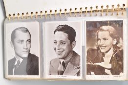 An album of vintage 1920's and 30's film star blac
