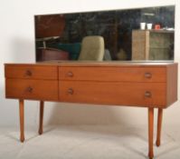 A retro mid century Danish influenced teak wood dressing table in the manner of Mogens Kolo.