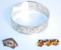 Charles Horner - A group of four silver hallmarked jewellery pieces by Charles Horner to include a