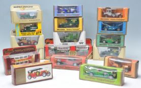 A collection of original Matchbox Models Of Yesteryear diecast models from the Y series. All