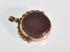 A 19th Century Victorian gold swivel fob. The fob