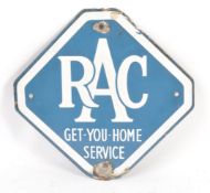 RAC - GET YOU HOME SERVICE - RARE VINTAGE ENAMEL SIGN