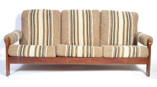 1960'S DANISH RETRO VINTAGE TEAK WOOD SOFA SUITE