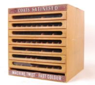 J & P COATS MID 20TH CENTURY HABERDASHERY COTTON REEL CABINET