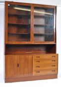 RARE 1960'S DANISH BOOKCASE SIDEBOARD BY C. JENSEN FOR HUNDEVAD