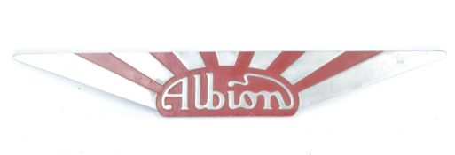 RARE ORIGINAL VINTAGE 1950'S ALBION WAGON RADIATOR PLATE