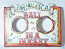 ORIGINAL VINTAGE FAIRGROUND ' BALL IN A BUCKET ' SIGN