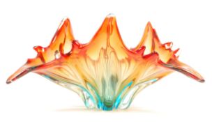 MURANO MID 20TH CENTURY STUDIO ART GLASS CENTREPIECE BOWL