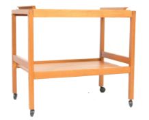 BL MOBLER DANISH 20TH CENTURY TEAK WOOD TWO TIER TROLLEY