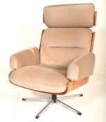 ORIGINAL 1960'S EAMES STYLE SWIVEL LOUNGE CHAIR / ARMCHAIR
