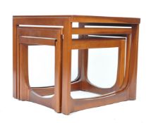 REMPLOY 1960'S RETRO TEAK WOOD NEST OF TABLES