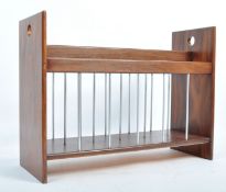 1960'S ORIGINAL TEAK MAGAZINE / RECORD STORAGE RACK
