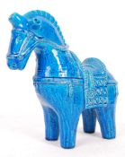 BITOSSI RIMINI BLU CAVALLO HORSE ITALIAN POTTERY BY ALDO LONDI