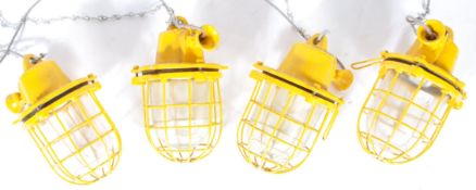 20TH CENTURY VINTAGE INDUSTRIAL BULKHEAD PENDANT LIGHTS