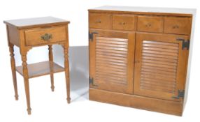 TWO PIECES OF ORIGINAL ETHAN ALLEN BAUMRITTER MAPLE FURNITURE
