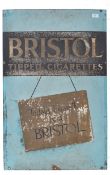 ORIGINAL ADVERTISING SIGN FOR BRISTOL TIPPED CIGARETTES
