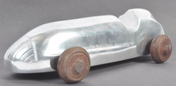 20TH CENTURY ALUMINIUM MODEL OF A CLASSIC AUDI RACE CAR