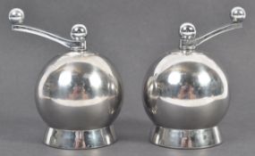 NICK MUNRO STAINLESS STEEL SALT AND PEPPER GRINDER SET