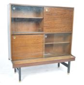G PLAN / E. GOMME 1970'S RETRO TOLA WOOD GLASS DISPLAY CABINET