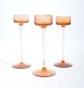 WEDGEWOOD BRANCASTER GLASS CANDLESTICKS BY RS. WILSON