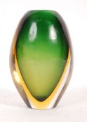 ORIGINAL MURANO SOMMERSO ITALIAN GLASS CASED VASE