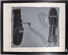 BRUCE MCLEAN - SMOKING HEADS - ORIGINAL SIGNED SCREEN PRINT