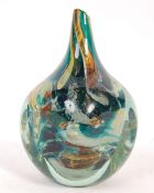 MICHEAL HARRIS MDINA CUT ICE BLOCK VASE 1970'S STUDIO GLASS
