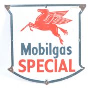 MOBILGAS - RARE ORIGINAL ENAMEL ADVERTISING GARAGE SIGN