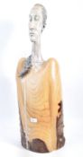 CRAIG HARDING - SARAH JANE - COLD PAINTED TERRACOTTA & PINE FIGURE