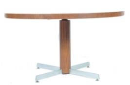 1970'S RETRO VINTAGE TEAK CIRCULAR COFFEE TABLE