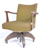 EARLY 20TH CENTURY 1920'S ART DECO VINTAGE SWIVEL DESK CHAIR