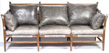 ARNE NORELL ILONA SWEDISH SAFARI THREE SEAT SOFA
