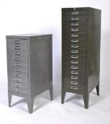 TWO 20TH CENTURY RETRO VINTAGE METAL FILING CABINETS