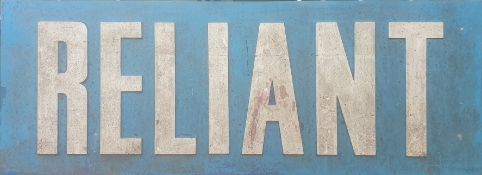 RELIANT - 11FT X 4FT ORIGINAL LARGE FACTORY ADVERTISING SIGN