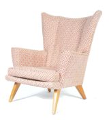 RARE 1950'S GPLAN WING BACK CHAIR IN LIBERTY OF LONDON FABRIC