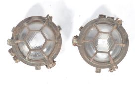 20TH CENTURY VINTAGE INDUSTRIAL NAUTICAL BULLSEYE BULKHEAD