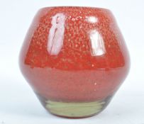 STUNNING 20TH CENTURY VINTAGE HEAVY STUDIO ART GLASS VASE
