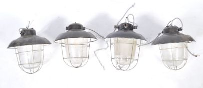 20TH CENTURY INDUSTRIAL INDUSTRIAL ENAMEL PENDANT LIGHTS