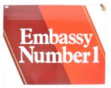 EMBASSY NO.1 LATE 20TH CENTURY SHOP ADVERTISING SIGN