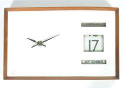 20TH CENTURY RETRO WALL CLOCK AND PERPETUAL CALENDAR