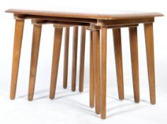 20TH CENTURY RETRO VINTAGE BEECH AND ELM NESTING T