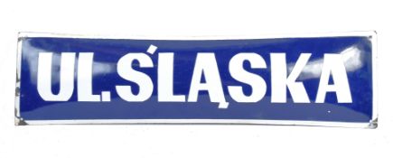 VINTAGE EUROPEAN PORCELAIN ENAMEL STREET SIGN