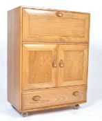 ERCOL WINDSOR 1960'S MODEL 469 SERVING CABINET BY L. ERCOLANI