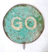 VINTAGE INDUSTRIAL ROADSIDE ' STOP / GO ' DOUBLE S
